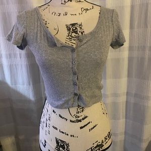 Grey brandy Melville crop top